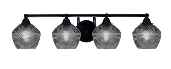 Toltec Lighting - 3424-MB-4622 - Four Light Bath Bar - Paramount - Matte Black