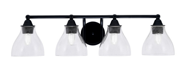 Toltec Lighting - 3424-MB-4760 - Four Light Bath Bar - Paramount - Matte Black