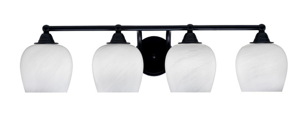 Toltec Lighting - 3424-MB-4811 - Four Light Bath Bar - Paramount - Matte Black