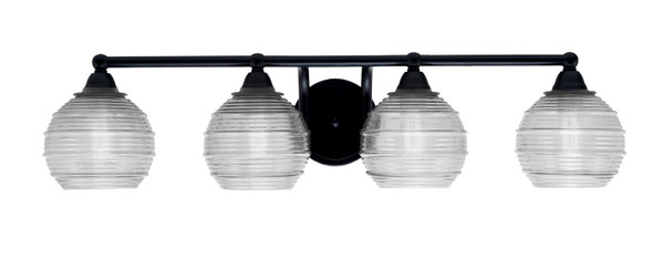 Toltec Lighting - 3424-MB-5110 - Four Light Bath Bar - Paramount - Matte Black