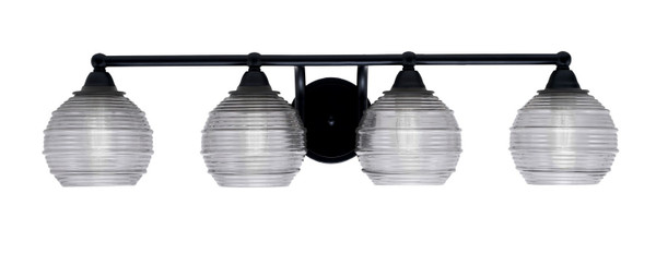 Toltec Lighting - 3424-MB-5112 - Four Light Bath Bar - Paramount - Matte Black