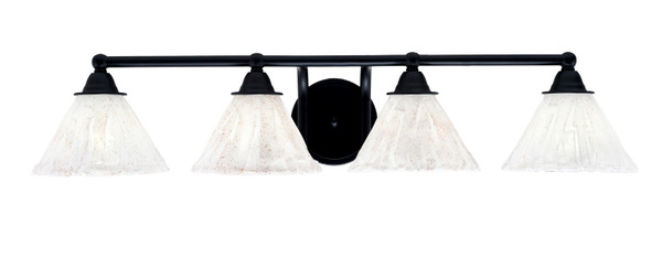 Toltec Lighting - 3424-MB-7195 - Four Light Bath Bar - Paramount - Matte Black