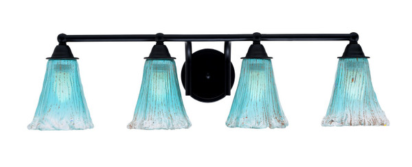 Toltec Lighting - 3424-MB-725 - Four Light Bath Bar - Paramount - Matte Black