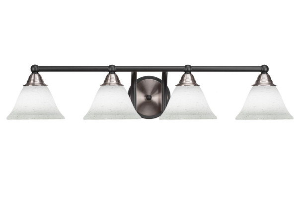 Toltec Lighting - 3424-MBBN-311 - Four Light Bath Bar - Paramount - Matte Black & Brushed Nickel