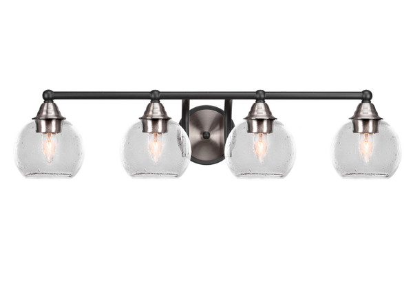 Toltec Lighting - 3424-MBBN-4100 - Four Light Bath Bar - Paramount - Matte Black & Brushed Nickel