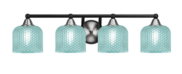 Toltec Lighting - 3424-MBBN-4615 - Four Light Bath Bar - Paramount - Matte Black & Brushed Nickel