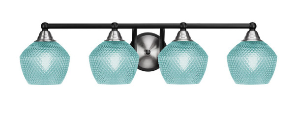 Toltec Lighting - 3424-MBBN-4625 - Four Light Bath Bar - Paramount - Matte Black & Brushed Nickel