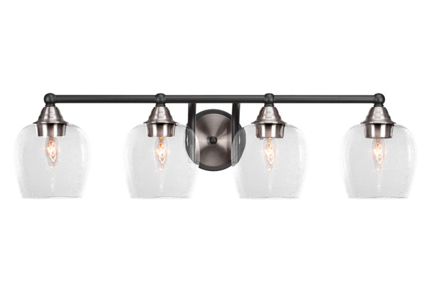Toltec Lighting - 3424-MBBN-4810 - Four Light Bath Bar - Paramount - Matte Black & Brushed Nickel