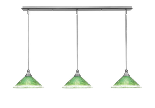 Toltec Lighting - 36-BN-437 - Three Light Mini Pendant - Any - Brushed Nickel