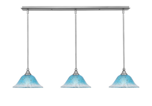 Toltec Lighting - 36-BN-438 - Three Light Linear Pendalier - Any - Brushed Nickel