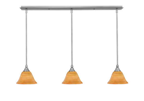 Toltec Lighting - 36-BN-454 - Three Light Linear Pendalier - Any - Brushed Nickel