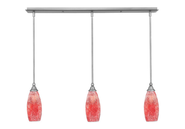 Toltec Lighting - 36-BN-5066 - Three Light Linear Pendalier - Any - Brushed Nickel