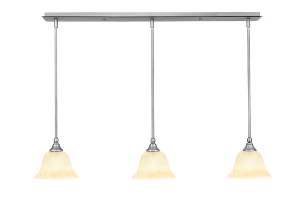 Toltec Lighting - 36-BN-508 - Three Light Linear Pendalier - Any - Brushed Nickel