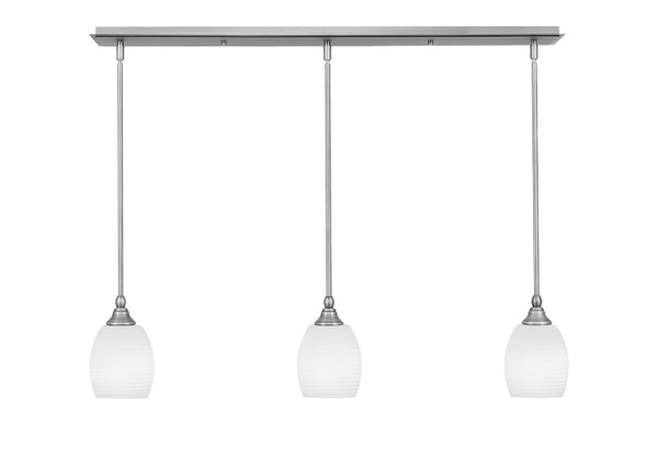 Toltec Lighting - 36-BN-615 - Three Light Linear Pendalier - Any - Brushed Nickel