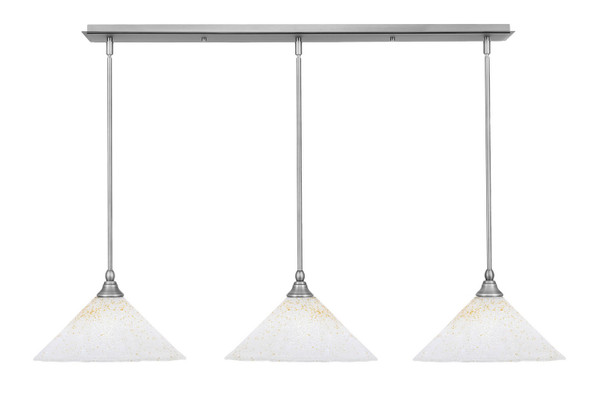 Toltec Lighting - 36-BN-702 - Three Light Linear Pendalier - Any - Brushed Nickel