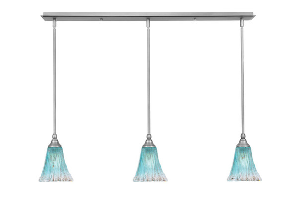 Toltec Lighting - 36-BN-725 - Three Light Linear Pendalier - Any - Brushed Nickel