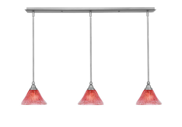 Toltec Lighting - 36-BN-756 - Three Light Linear Pendalier - Any - Brushed Nickel