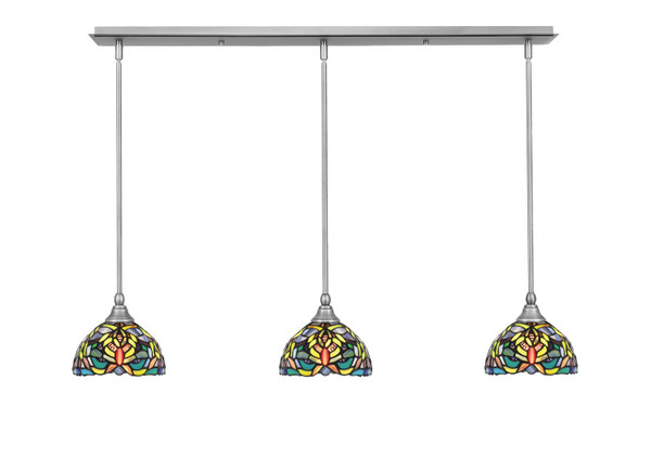 Toltec Lighting - 36-BN-9905 - Three Light Linear Pendalier - Any - Brushed Nickel