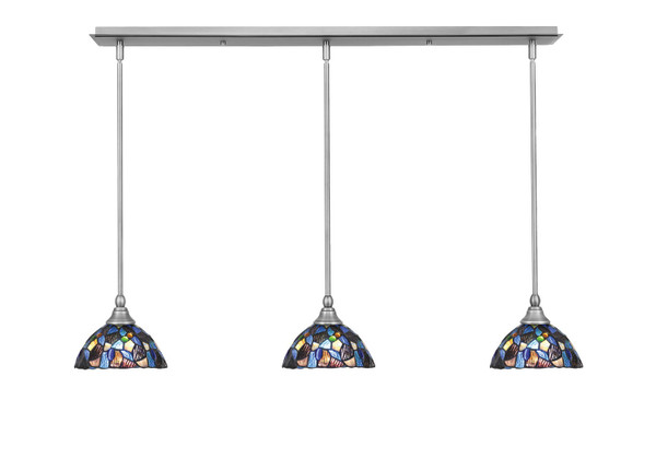 Toltec Lighting - 36-BN-9955 - Three Light Linear Pendalier - Any - Brushed Nickel