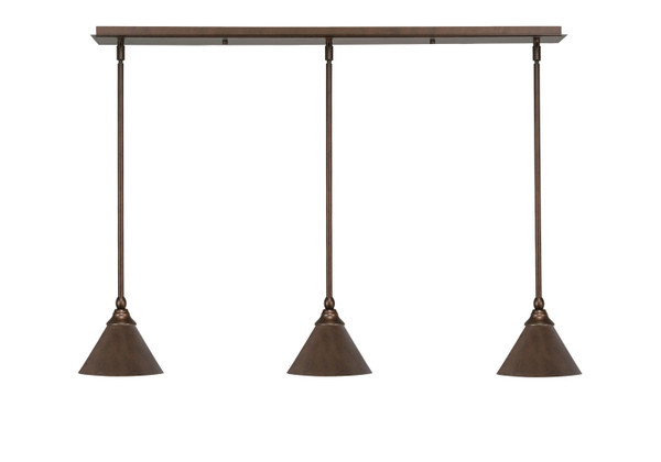 Toltec Lighting - 36-BRZ-421 - Three Light Linear Pendalier - Any - Bronze