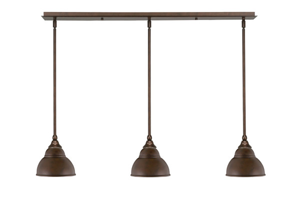 Toltec Lighting - 36-BRZ-427 - Three Light Linear Pendalier - Any - Bronze