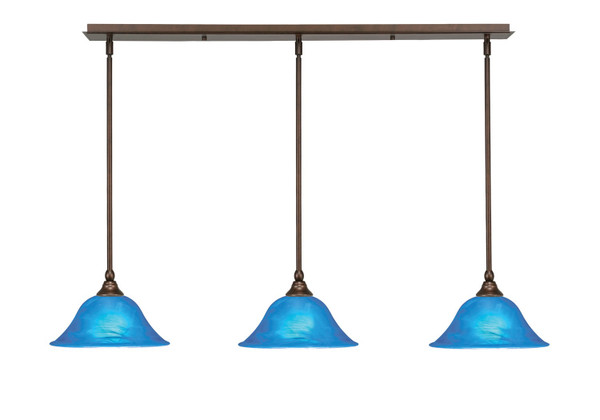 Toltec Lighting - 36-BRZ-435 - Three Light Linear Pendalier - Any - Bronze