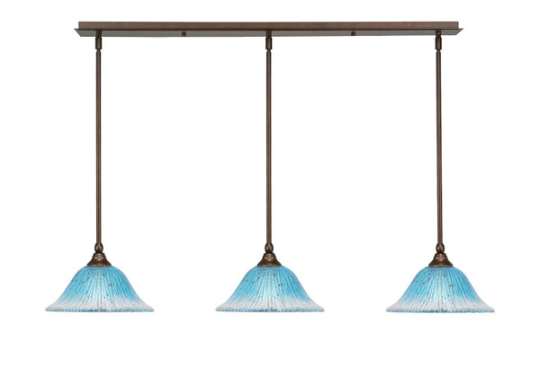 Toltec Lighting - 36-BRZ-438 - Three Light Linear Pendalier - Any - Bronze
