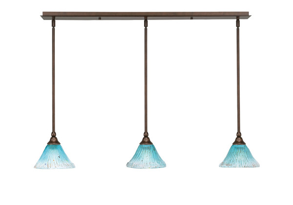 Toltec Lighting - 36-BRZ-458 - Three Light Linear Pendalier - Any - Bronze