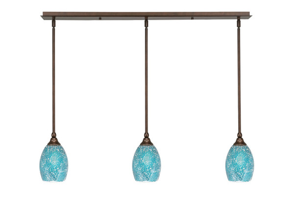 Toltec Lighting - 36-BRZ-5055 - Three Light Linear Pendalier - Any - Bronze