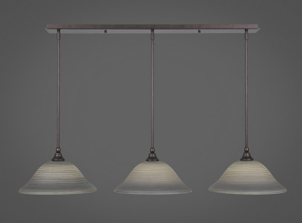 Toltec Lighting - 36-BRZ-604 - Three Light Linear Pendalier - Any - Bronze