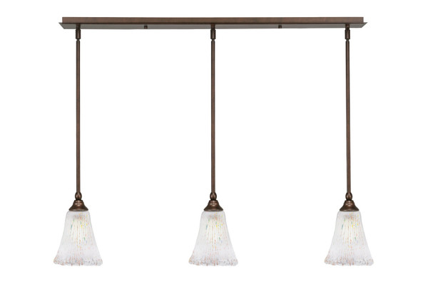 Toltec Lighting - 36-BRZ-721 - Three Light Linear Pendalier - Any - Bronze