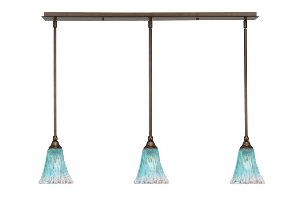 Toltec Lighting - 36-BRZ-725 - Three Light Linear Pendalier - Any - Bronze