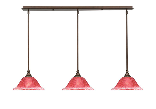 Toltec Lighting - 36-BRZ-736 - Three Light Linear Pendalier - Any - Bronze