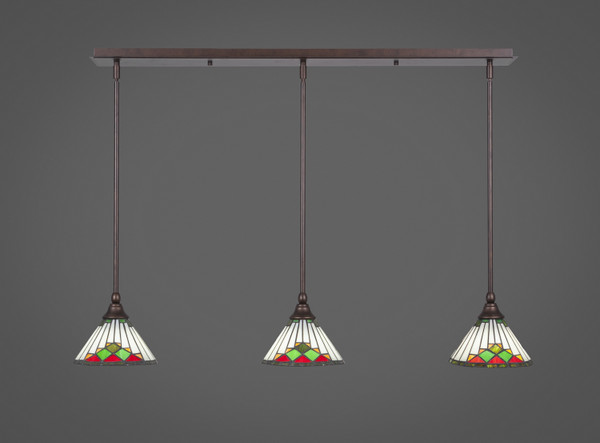 Toltec Lighting - 36-BRZ-9375 - Three Light Mini Pendant - Any - Bronze