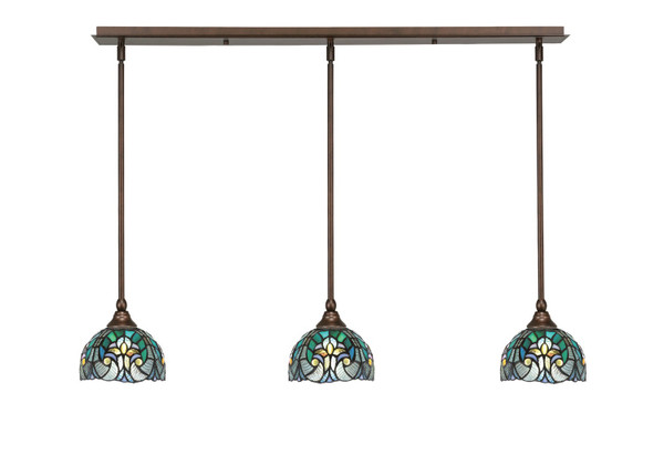 Toltec Lighting - 36-BRZ-9925 - Three Light Linear Pendalier - Any - Bronze
