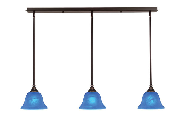 Toltec Lighting - 36-DG-4155 - Three Light Linear Pendalier - Any - Dark Granite