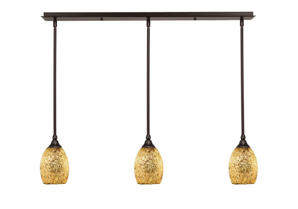 Toltec Lighting - 36-DG-4175 - Three Light Mini Pendant - Any - Dark Granite