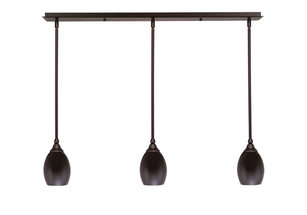 Toltec Lighting - 36-DG-426 - Three Light Linear Pendalier - Any - Dark Granite