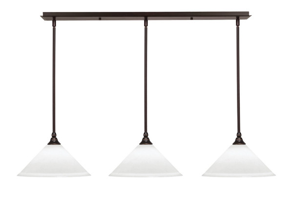 Toltec Lighting - 36-DG-701 - Three Light Linear Pendalier - Any - Dark Granite