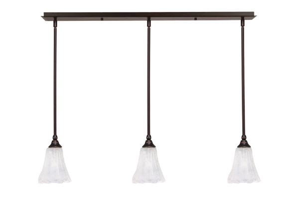 Toltec Lighting - 36-DG-729 - Three Light Linear Pendalier - Any - Dark Granite