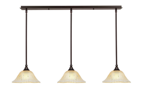 Toltec Lighting - 36-DG-730 - Three Light Multi Light Mini Pendant - Any - Dark Granite
