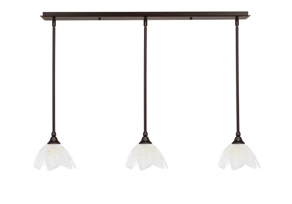 Toltec Lighting - 36-DG-755 - Three Light Linear Pendalier - Any - Dark Granite