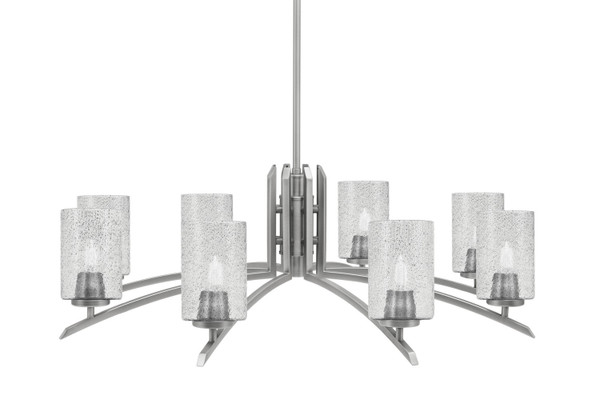 Toltec Lighting - 3708-GP-3002 - Eight Light Chandelier - Kurve - Graphite