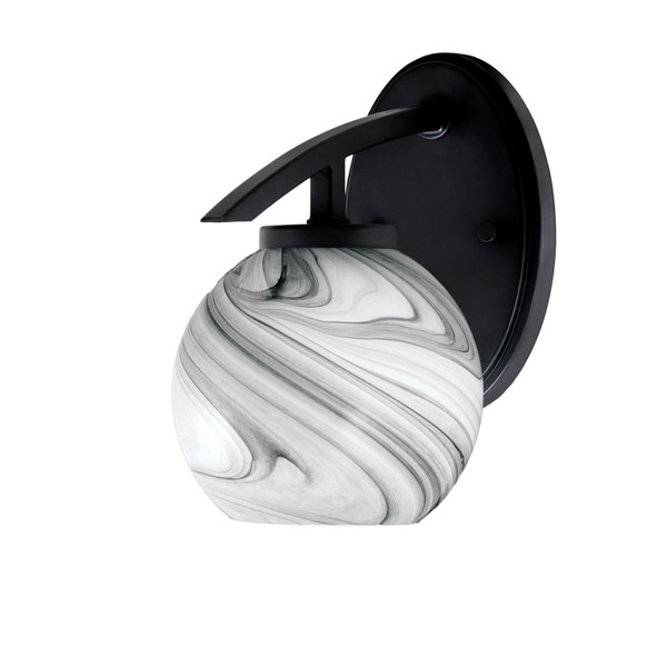 Toltec Lighting - 3720-MB-4109 - One Light Wall Sconce - Kurve - Matte Black