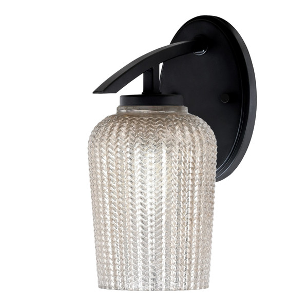 Toltec Lighting - 3720-MB-4253 - One Light Wall Sconce - Kurve - Matte Black