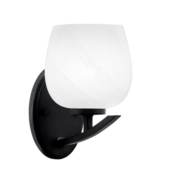 Toltec Lighting - 3720-MB-4811 - One Light Wall Sconce - Kurve - Matte Black