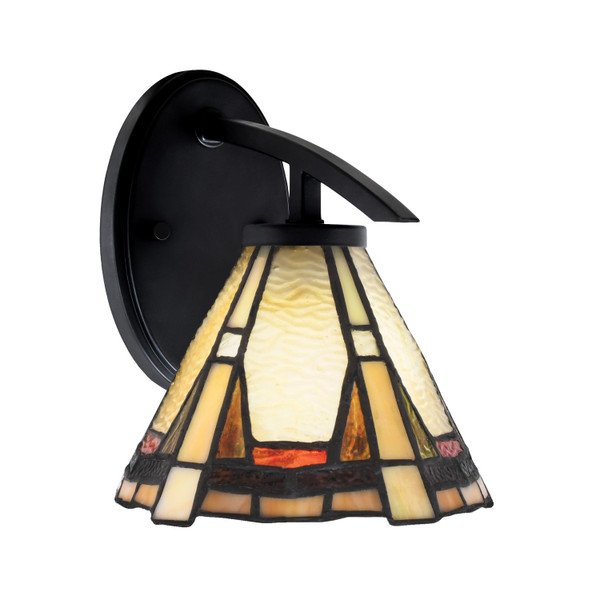 Toltec Lighting - 3720-MB-9345 - One Light Wall Sconce - Kurve - Matte Black