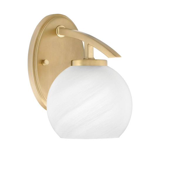 Toltec Lighting - 3720-NAB-4101 - One Light Wall Sconce - Kurve - New Age Brass
