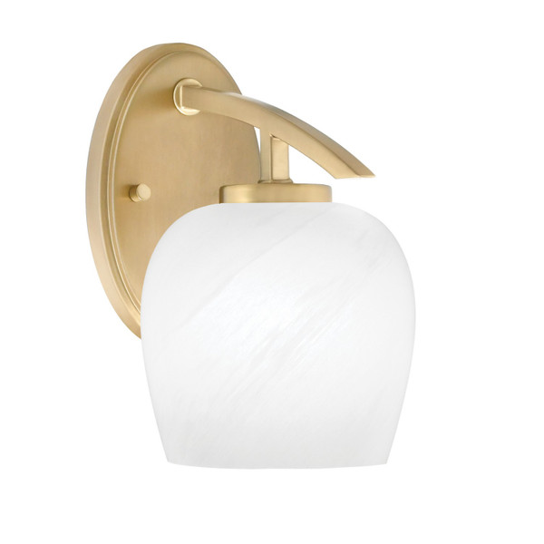 Toltec Lighting - 3720-NAB-4811 - One Light Wall Sconce - Kurve - New Age Brass