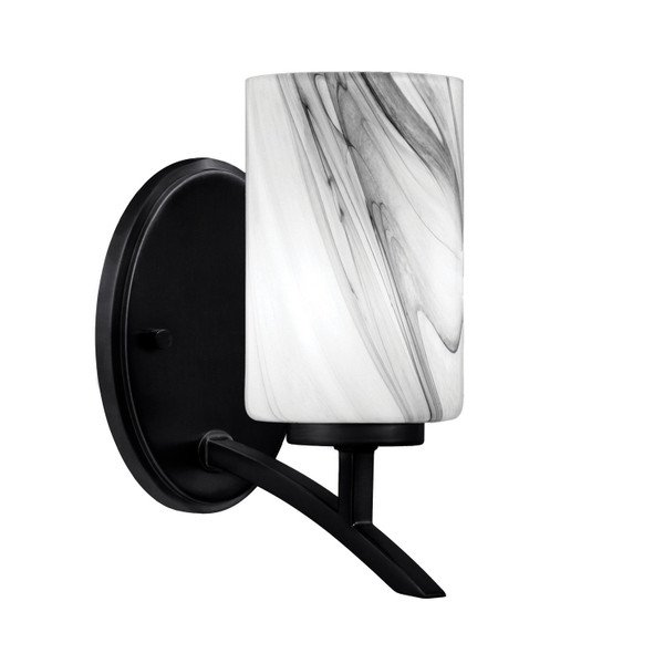 Toltec Lighting - 3721-MB-3009 - One Light Wall Sconce - Kurve - Matte Black